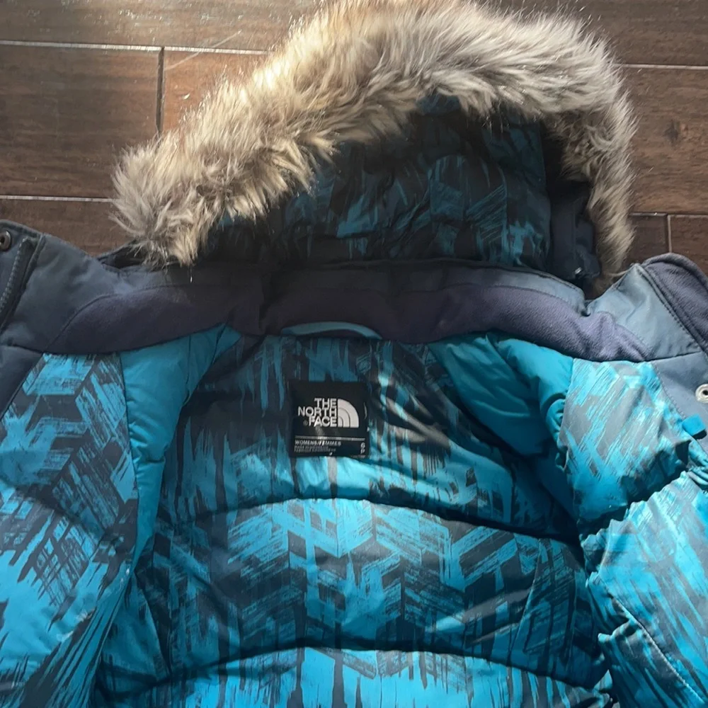 The North Face long parka jacket with fur trim on the hood - Picture 2 of 4